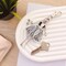 Wrapables Hanging Fashionista Doll Keychain, Crystal Rhinestone Keyring Bag Charm, Black and Gray